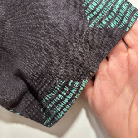 Bombay Paisley cotton linen blend pull over dress honeycomb pattern size M - Picture 8 of 16